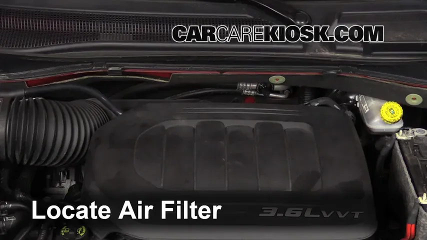 2013 Dodge Grand Caravan SXT 3.6L V6 Filtre à air (moteur) Changement